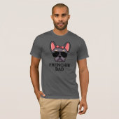 T-shirt Lilac Tan French Buldog Frenchie Chien Papa (Devant entier)