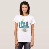 T-shirt lilas maison (Devant entier)