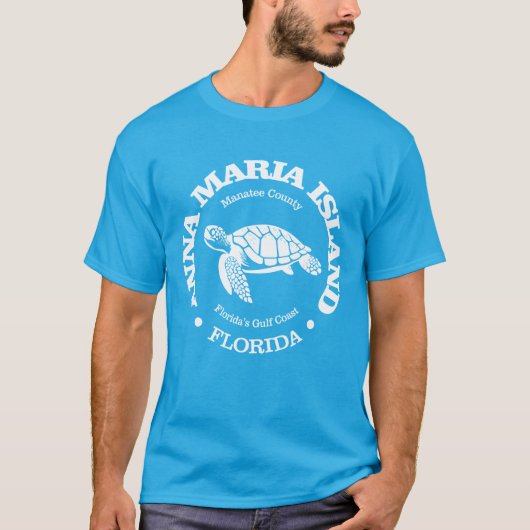 T-shirt L'île Anna Maria (tortue de mer) (Devant)