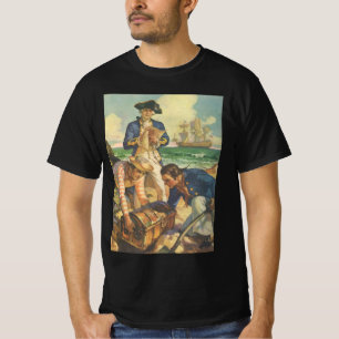 T-shirt L'île au trésor, pirates de contes de fées vintage