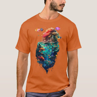 T-shirt L'île aux poissons tropicaux