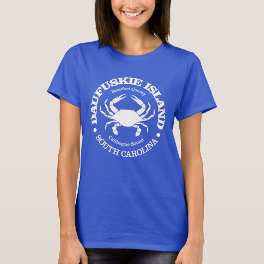 T-shirt L'île Daufuskie (crabe) (Devant)