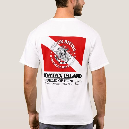 T-shirt L'île de Roatan (plongée en épaves) (Dos)