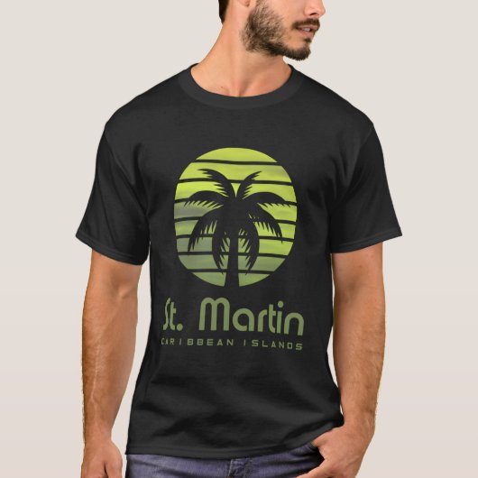 T-shirt L'île de St Min Caribbean (Devant)