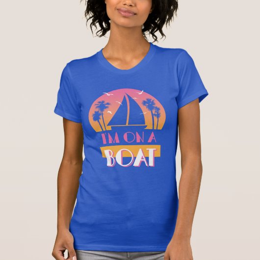 T-shirt L'île isolée - je suis sur un bateau (Devant)