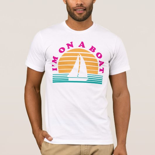 T-shirt L'Île Lonely En Bateau (Devant)