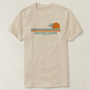 T-shirt L'île Sullivan Caroline du Sud Palmiers Soleil