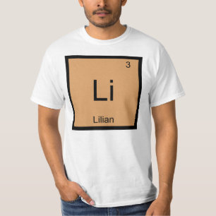 T-shirt Lilian Nom Chimie Élément Tableau Périodique