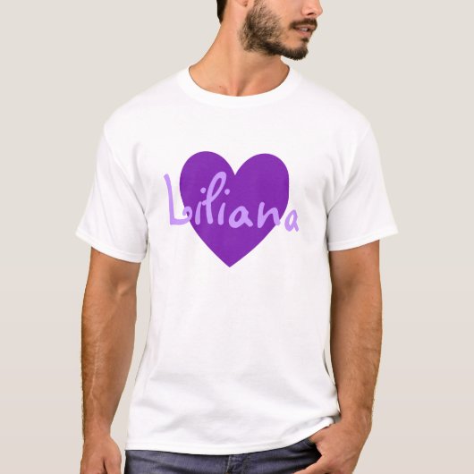T-shirt Liliana en violet (Devant)