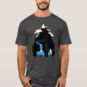 T-shirt L'illustrateur d'ours de montagne ami drôle d'anim