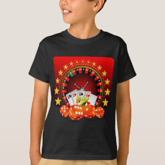 T-shirt L'illustration de casino avec la roue de roulette