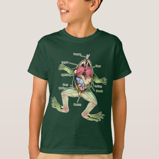 T-shirt L'illustration de l'anatomie de la grenouille (Devant)