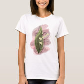 T-shirt Lily de la Vallée du Bonheur Style aquarelle (Devant)