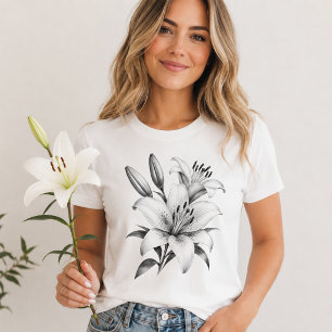 T-shirt Lily Monochrome