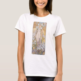 T-shirt Lily (Quatre Fleurs), Alphonse Mucha