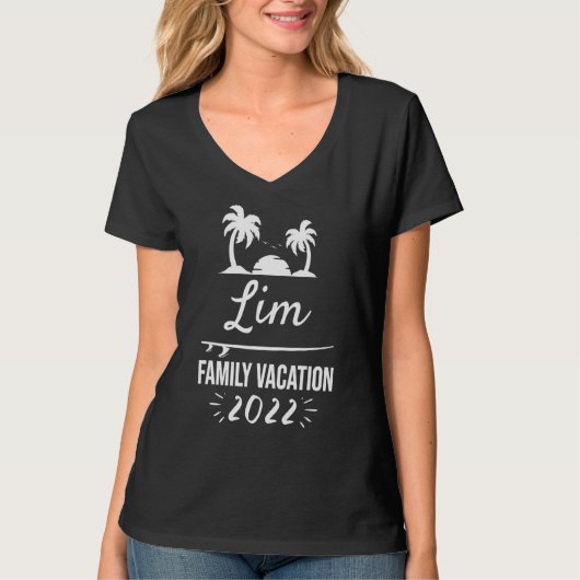 T-shirt Lim Famille Vacances Groupe Tropical Trip Beach (Devant)