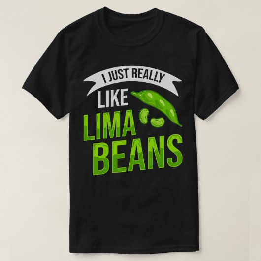 T-shirt Lima Beans Plant Growing Planting  (Design devant)