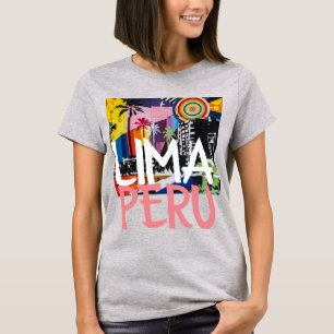 T-shirt Lima Pérou, Chemise murale Cool Graffiti, W