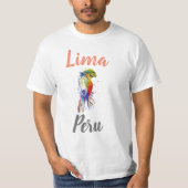 T-shirt Lima Pérou, Perroquet (Devant)