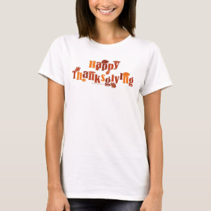 T-shirt L'image de Thanksgiving festive et lumineuse de Sl