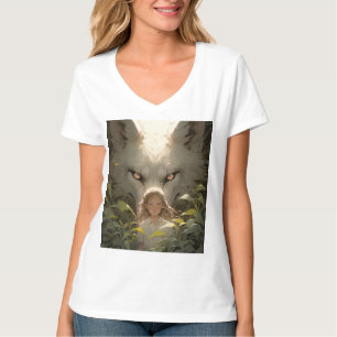 T-shirt L'Imaginaire mystique Wolf Guardian Anime