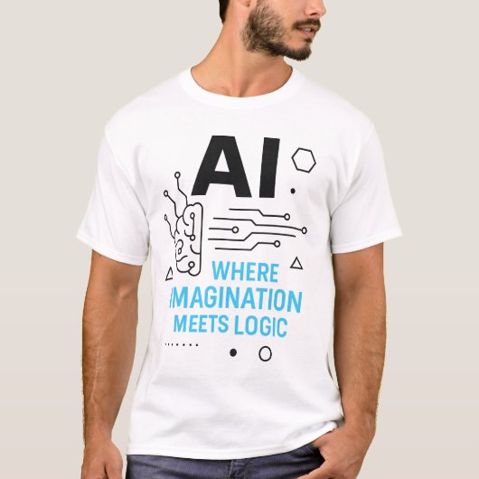 T-shirt L'imagination de l'IA répond à la logique Tee | Te (Devant)