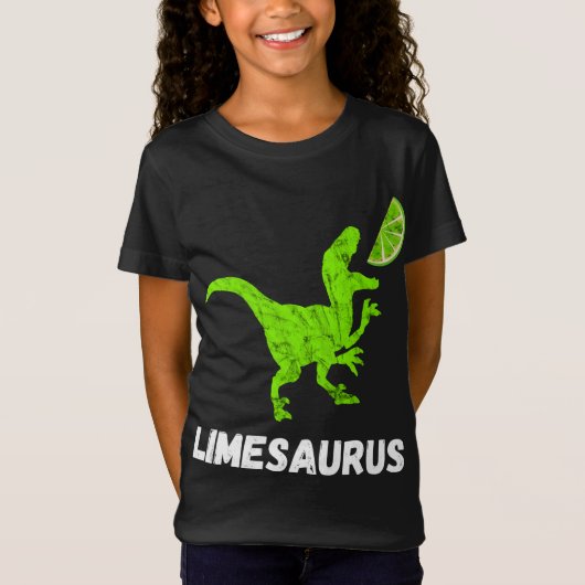 T-Shirt Lime Dinosaures Citron Fruit Lemonade Cocktail Din (Devant)