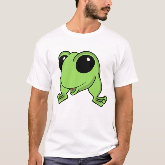 T-shirt Lime Frog Cartoon Cheer (Devant)