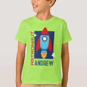 T-shirt Lime Green Astronaut Nom Space Rocket Party Shirt