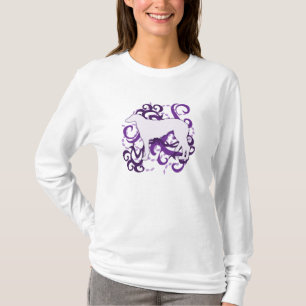 T-shirt Limier pourpre d'écossais de remous