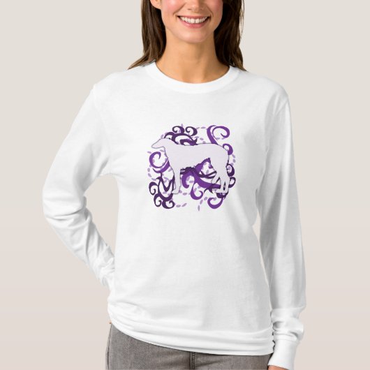 T-shirt Limier pourpre d'écossais de remous (Devant)