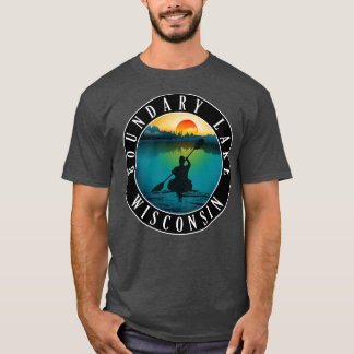 T-shirt Limite du lac Wisconsin Kayaking