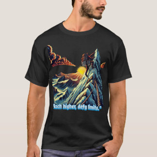 T-shirt "Limites de défier, Tee de conquérir les hauteurs"