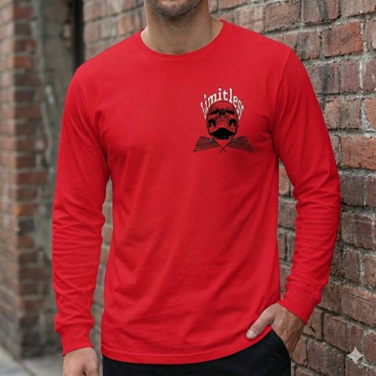 T-shirt Limitless Skull & Tattered Flags S-hirt
