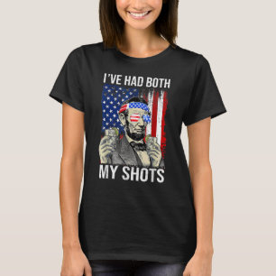 T-shirt Lincoln 4 juillet J'ai eu mes deux chaussures boir