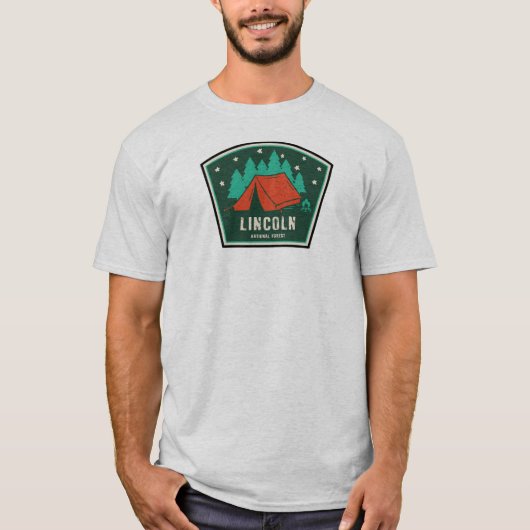 T-shirt Lincoln National Forest Camping (Devant)