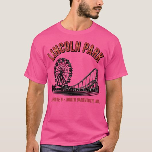 T-shirt Lincoln Park Retro Amusement Park North Dartmouth, (Devant)