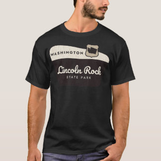 T-shirt Lincoln Rock State Park Affiche de bienvenue de Wa