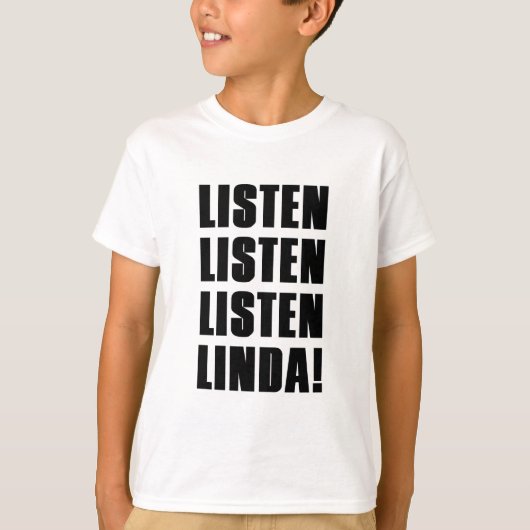 T-SHIRT LINDA ÉCOUTE-MOI (Devant)