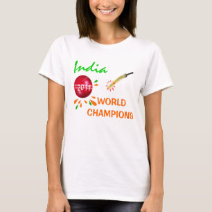 T-shirt L'Inde 2011 coupes du monde du cricket ICC