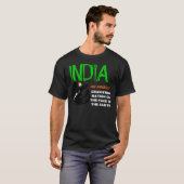 T-shirt L'Inde la plus grande nation de cricket sur la (Devant entier)