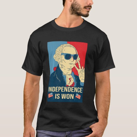 T-shirt L'indépendance est gagnée George Washington Indépe (Devant)