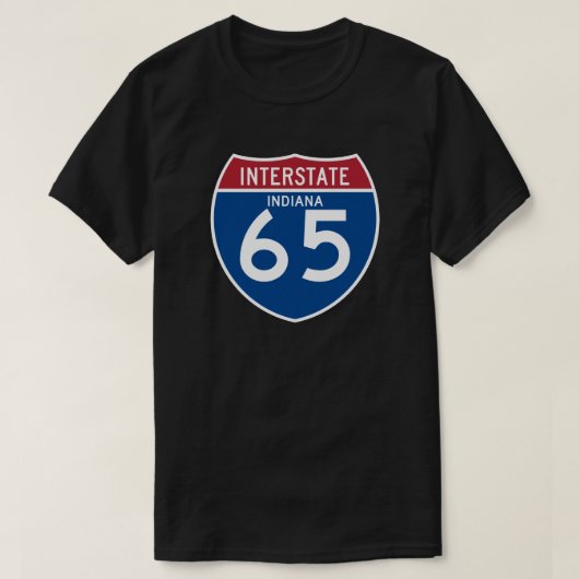 T-shirt L'Indiana DANS le bouclier de l'autoroute (Design devant)