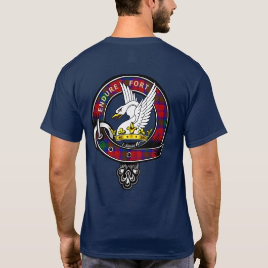 T-shirt Lindsay Tartan Clan Badge (Dos)