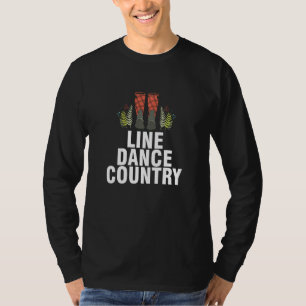 T-shirt Line Dance Country Boots Western Music Flowers Mus