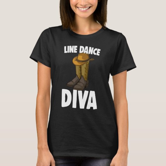 T-shirt Line Dance Diva Chaussures Hommes Classy Boots (Devant)