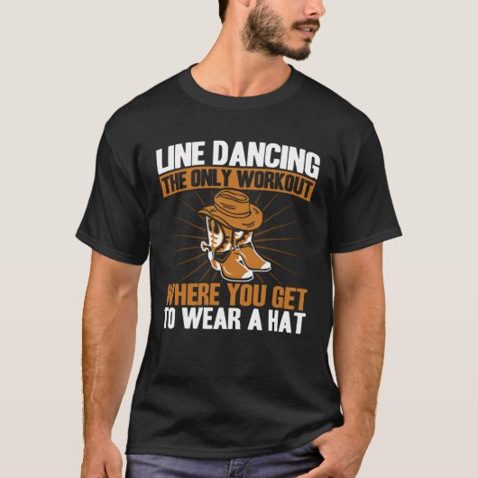 T-shirt Line Dancing Dance Teacher Workout wear a hat (Devant)