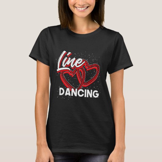 T-shirt Line Dancing Lover Cowboy Valentines Day Gift Line (Devant)