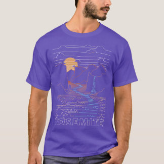 T-shirt Linear Yosemite Yosemite National Parks Art