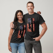 T-shirt Lineman American Flag Electric Cable Lineman Cadea (Unisexe)